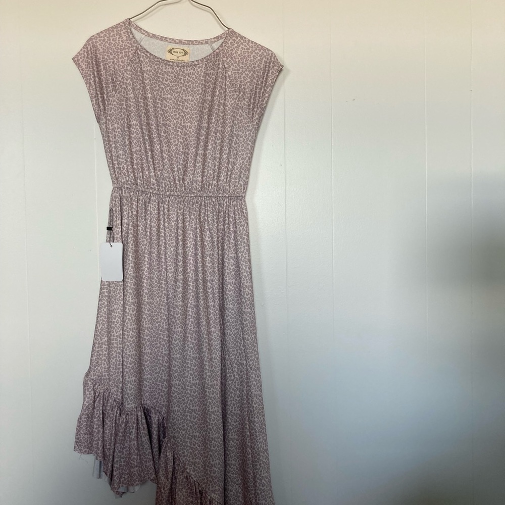 Joyfolie Liza dress in neutral leopard, size 10 girls, NWT